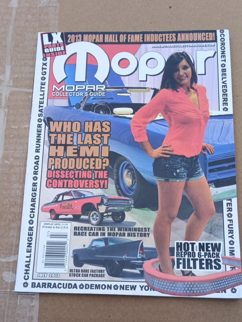 Mopar Collector's Guide Magazine Cover - Pink Blouse / Blue Car